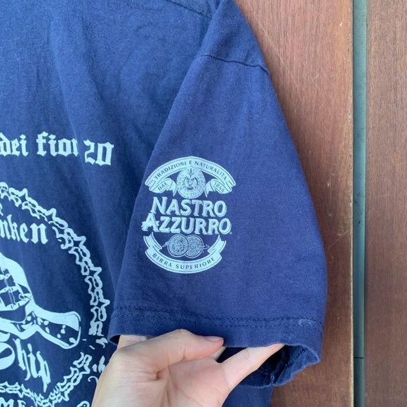 The Drunken Ship Short Sleeve Navy Blue Tee Size Large - Picture 5 of 5